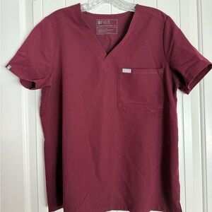 FIGS Burgundy Catarina Top